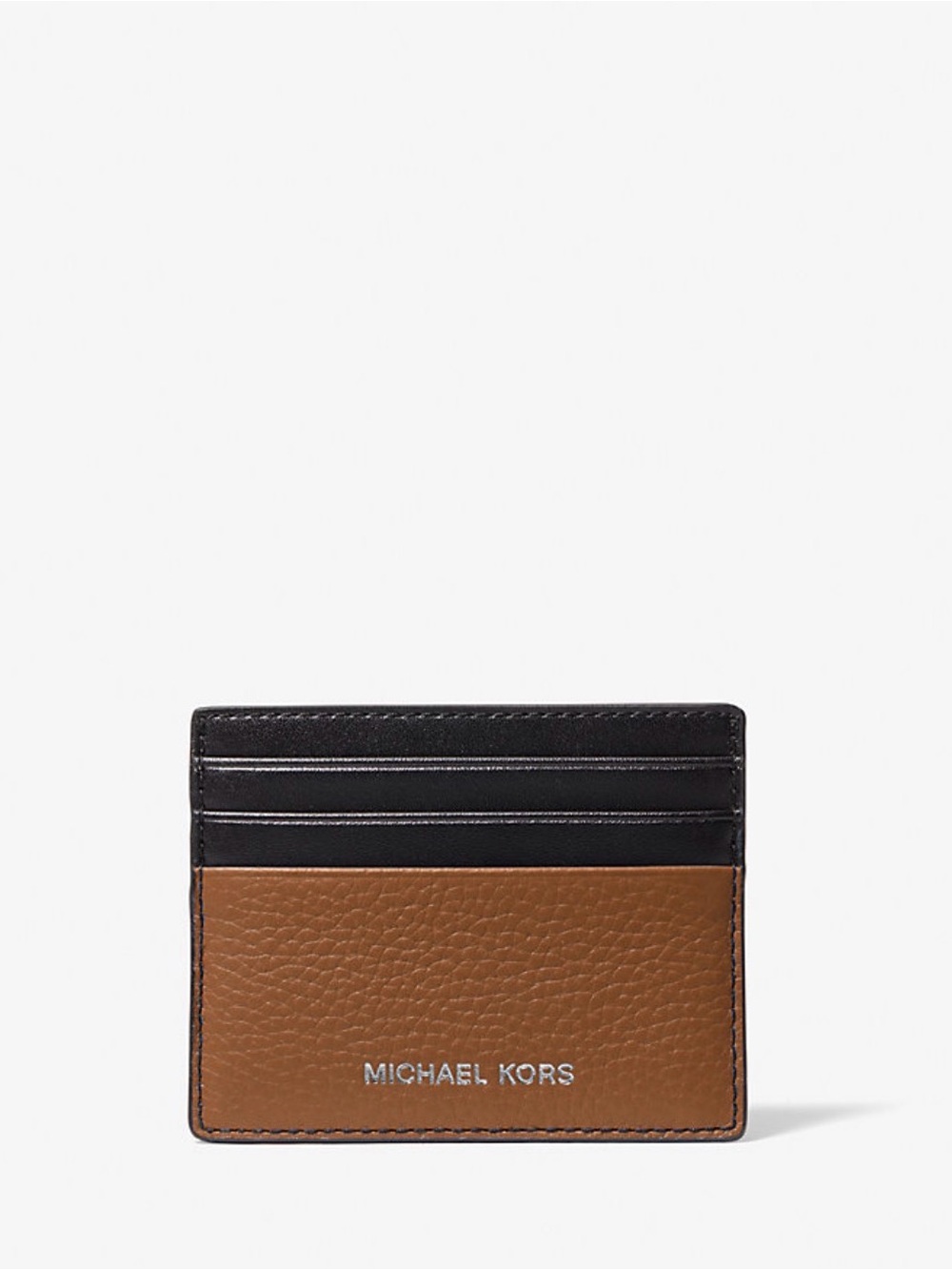 Michael Kors Black and Brown Leather Card Case